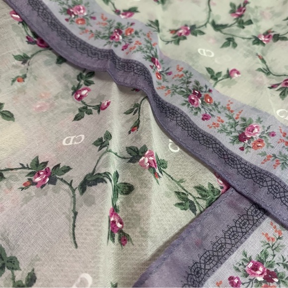 Christian Dior Floral Mini Scarf - Picture 7 of 8